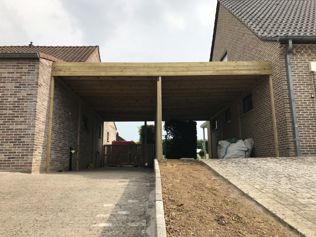 Dubbel Carport Dubois Houtconstructies Carports Tuinhuizen En